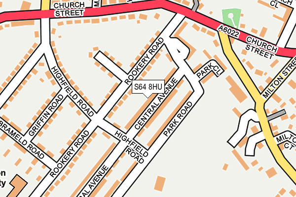 S64 8HU map - OS OpenMap – Local (Ordnance Survey)