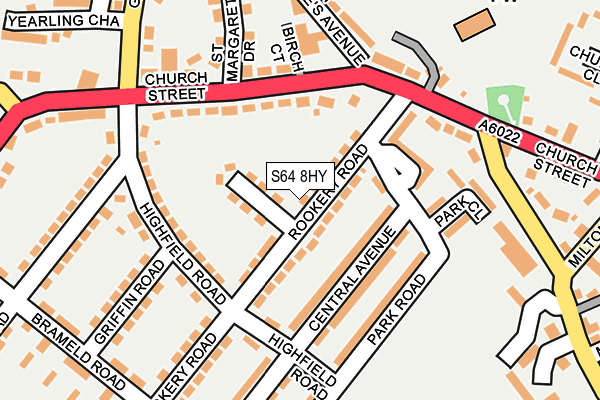 S64 8HY map - OS OpenMap – Local (Ordnance Survey)