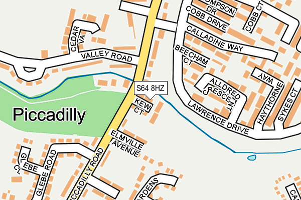 S64 8HZ map - OS OpenMap – Local (Ordnance Survey)