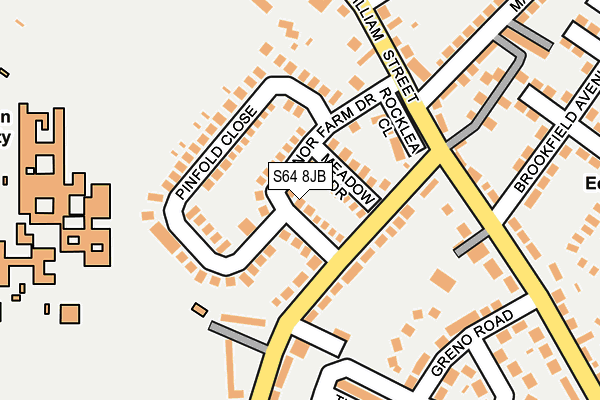 S64 8JB map - OS OpenMap – Local (Ordnance Survey)