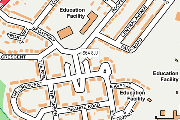 S64 8JJ map - OS OpenMap – Local (Ordnance Survey)