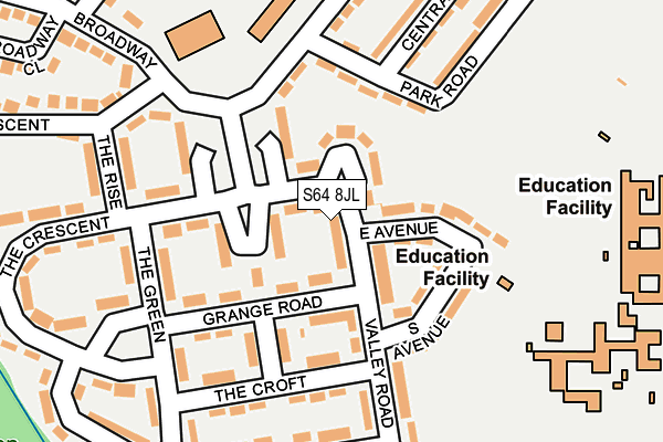 S64 8JL map - OS OpenMap – Local (Ordnance Survey)
