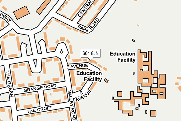 S64 8JN map - OS OpenMap – Local (Ordnance Survey)