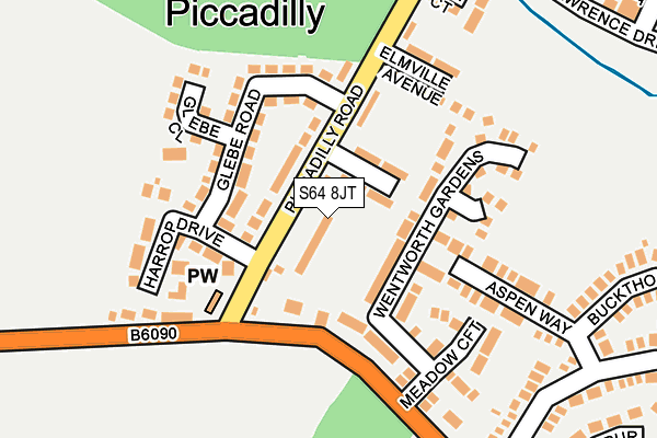 S64 8JT map - OS OpenMap – Local (Ordnance Survey)