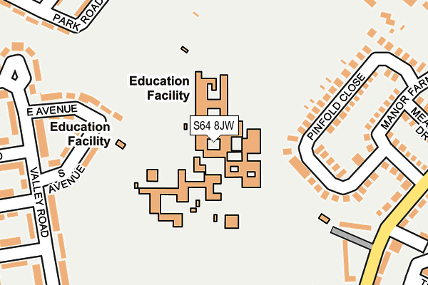 S64 8JW map - OS OpenMap – Local (Ordnance Survey)