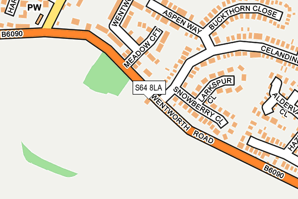 S64 8LA map - OS OpenMap – Local (Ordnance Survey)