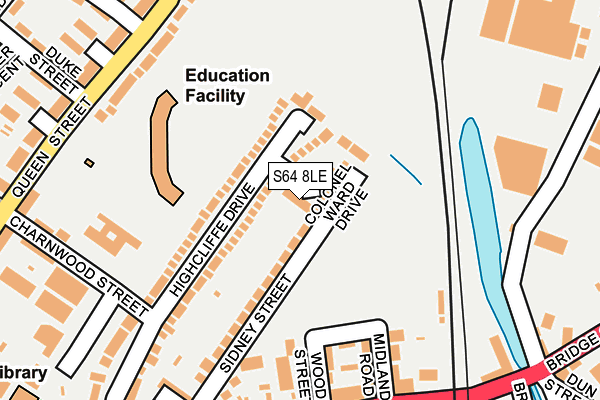 S64 8LE map - OS OpenMap – Local (Ordnance Survey)