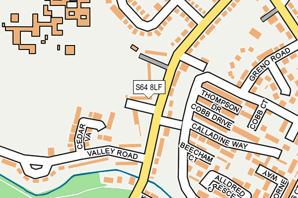S64 8LF map - OS OpenMap – Local (Ordnance Survey)