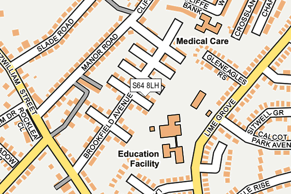 S64 8LH map - OS OpenMap – Local (Ordnance Survey)