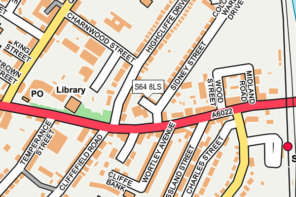 S64 8LS map - OS OpenMap – Local (Ordnance Survey)