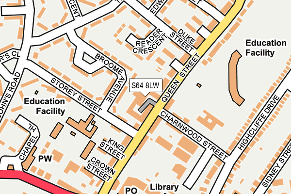 S64 8LW map - OS OpenMap – Local (Ordnance Survey)