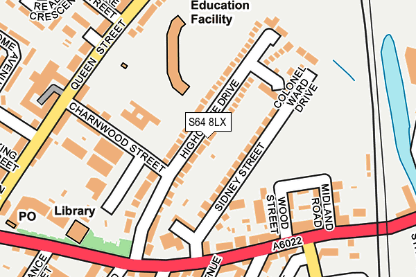 S64 8LX map - OS OpenMap – Local (Ordnance Survey)