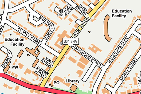 S64 8NA map - OS OpenMap – Local (Ordnance Survey)