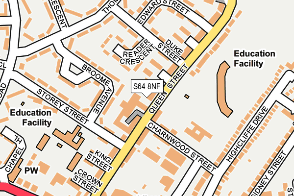 S64 8NF map - OS OpenMap – Local (Ordnance Survey)