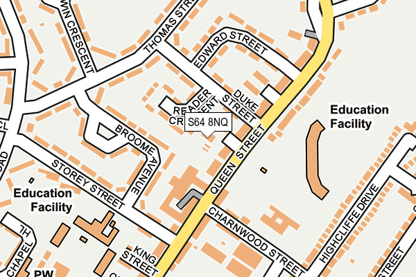 S64 8NQ map - OS OpenMap – Local (Ordnance Survey)