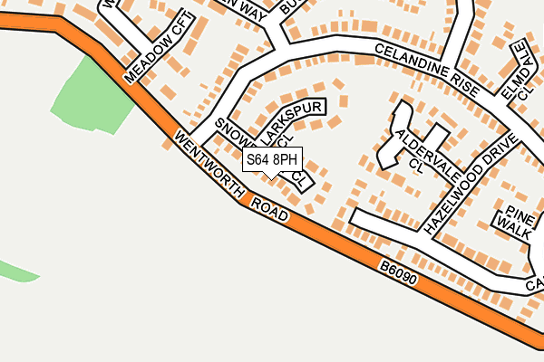S64 8PH map - OS OpenMap – Local (Ordnance Survey)