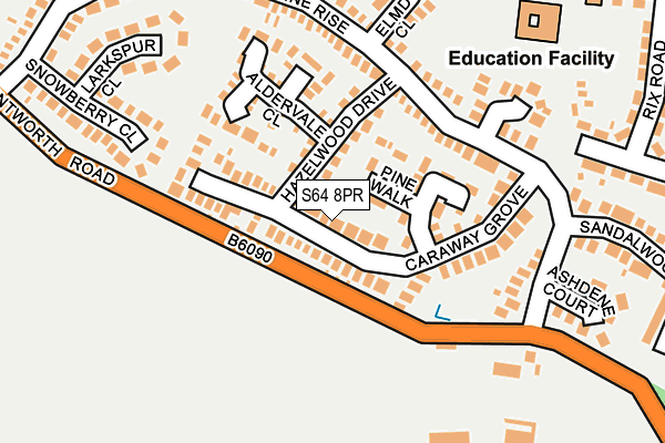 S64 8PR map - OS OpenMap – Local (Ordnance Survey)