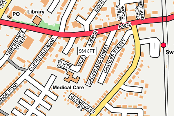 S64 8PT map - OS OpenMap – Local (Ordnance Survey)