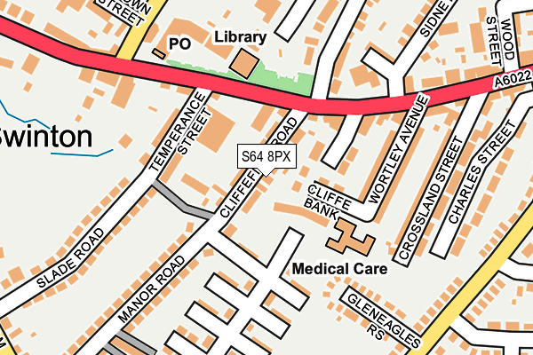 S64 8PX map - OS OpenMap – Local (Ordnance Survey)