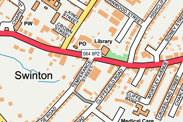 S64 8PZ map - OS OpenMap – Local (Ordnance Survey)