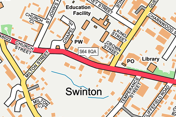 S64 8QA map - OS OpenMap – Local (Ordnance Survey)