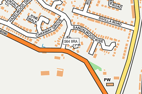 S64 8RA map - OS OpenMap – Local (Ordnance Survey)