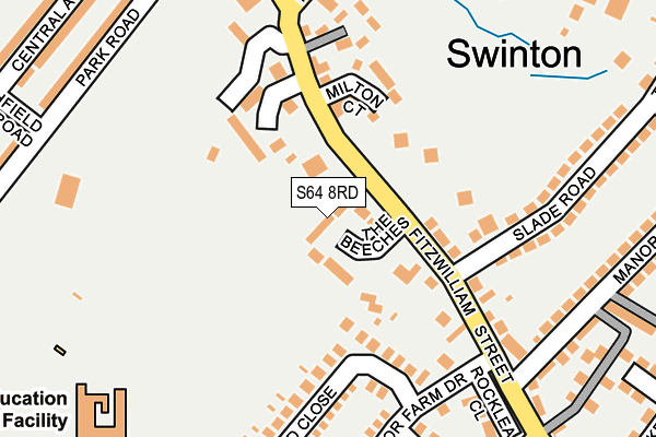S64 8RD map - OS OpenMap – Local (Ordnance Survey)
