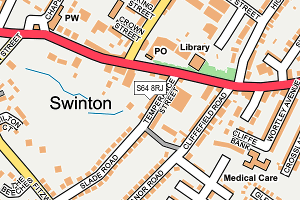 S64 8RJ map - OS OpenMap – Local (Ordnance Survey)