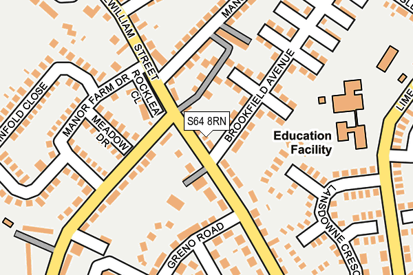 S64 8RN map - OS OpenMap – Local (Ordnance Survey)