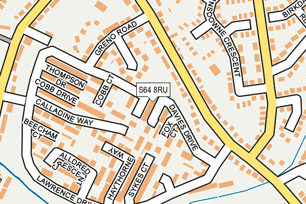 S64 8RU map - OS OpenMap – Local (Ordnance Survey)