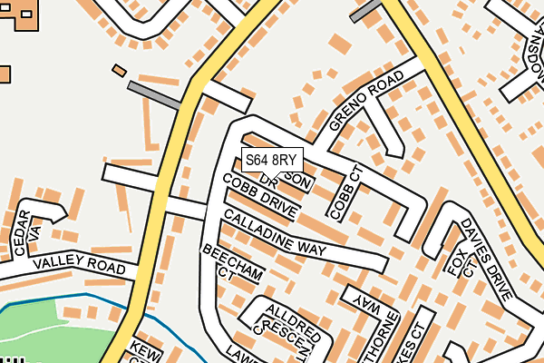 S64 8RY map - OS OpenMap – Local (Ordnance Survey)