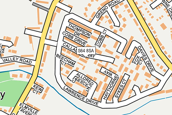 S64 8SA map - OS OpenMap – Local (Ordnance Survey)