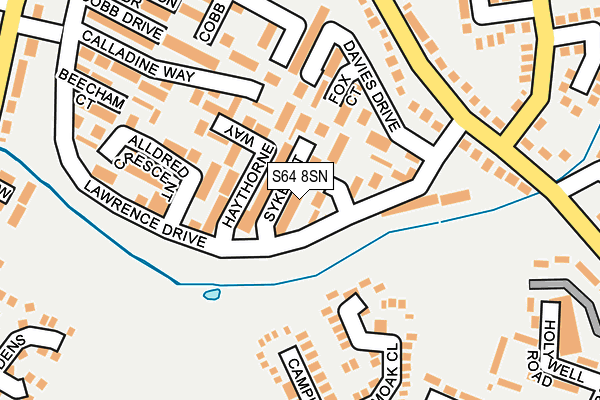 S64 8SN map - OS OpenMap – Local (Ordnance Survey)