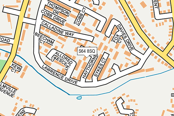 S64 8SQ map - OS OpenMap – Local (Ordnance Survey)