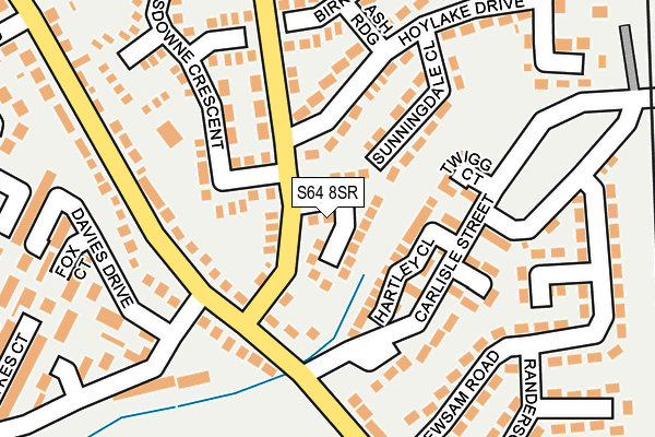 S64 8SR map - OS OpenMap – Local (Ordnance Survey)