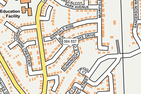S64 8ST map - OS OpenMap – Local (Ordnance Survey)
