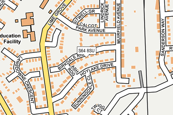 S64 8SU map - OS OpenMap – Local (Ordnance Survey)