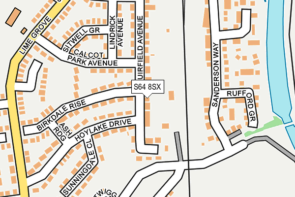 S64 8SX map - OS OpenMap – Local (Ordnance Survey)