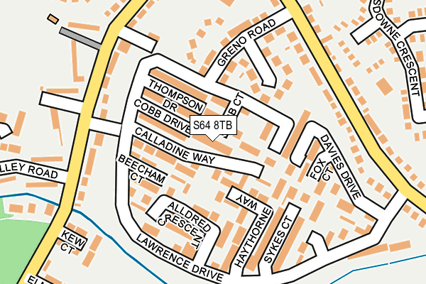 S64 8TB map - OS OpenMap – Local (Ordnance Survey)