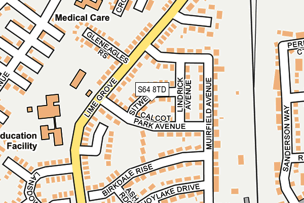 S64 8TD map - OS OpenMap – Local (Ordnance Survey)