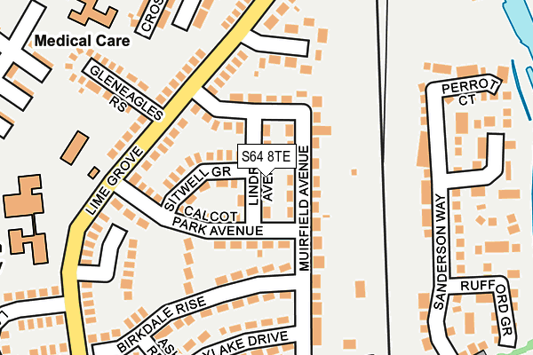 S64 8TE map - OS OpenMap – Local (Ordnance Survey)