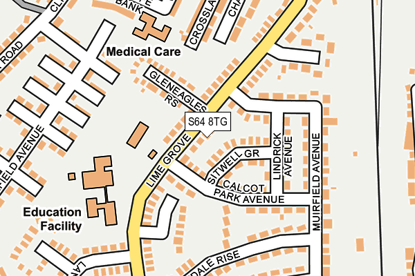 S64 8TG map - OS OpenMap – Local (Ordnance Survey)