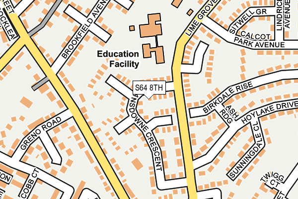 S64 8TH map - OS OpenMap – Local (Ordnance Survey)