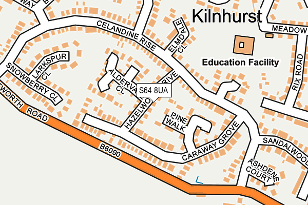 S64 8UA map - OS OpenMap – Local (Ordnance Survey)