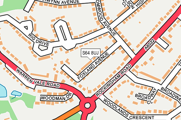 S64 8UJ map - OS OpenMap – Local (Ordnance Survey)