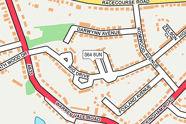S64 8UN map - OS OpenMap – Local (Ordnance Survey)