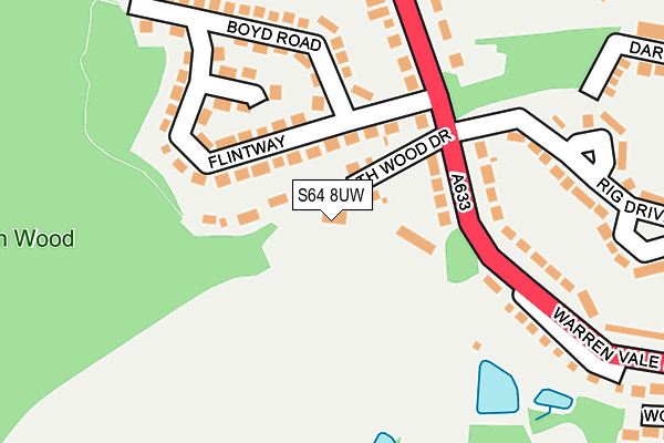 S64 8UW map - OS OpenMap – Local (Ordnance Survey)