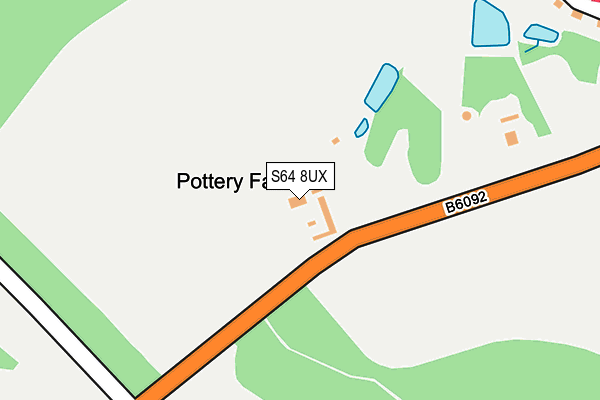 S64 8UX map - OS OpenMap – Local (Ordnance Survey)