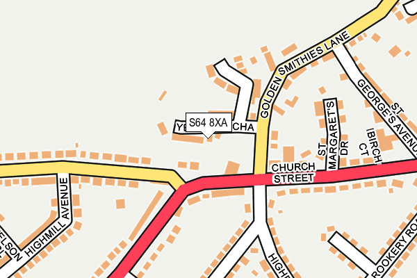 S64 8XA map - OS OpenMap – Local (Ordnance Survey)