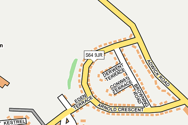 S64 9JR map - OS OpenMap – Local (Ordnance Survey)